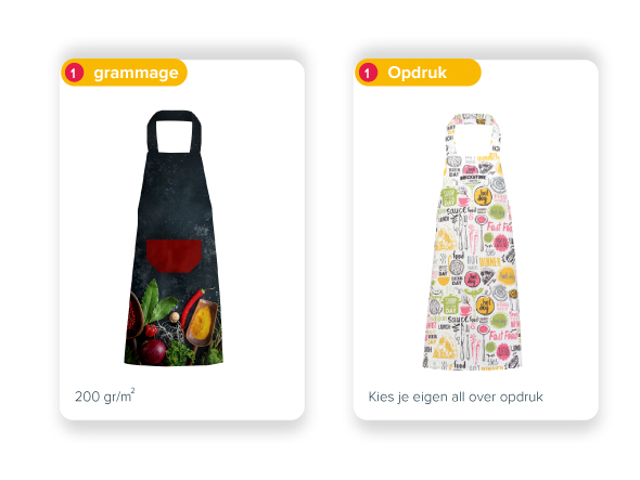 Allover bedruckte Schürzen